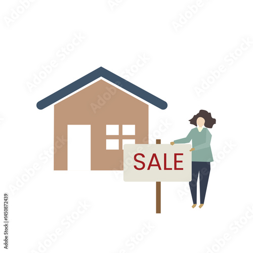 Home For Sale Concept Illustration
