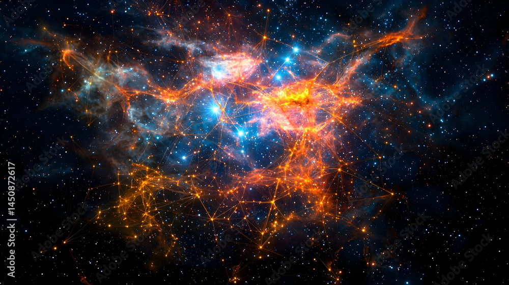 Colorful Nebula With Stars In Deep Space Colorful Nebula With Stars In Deep Space