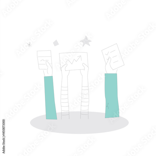 Document Submission Concept Illustration vector