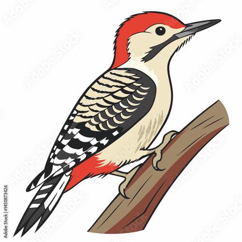 The Red-bellied Woodpecker is a medium-sized bird native to eastern North America. Recognizable by its black-and-white striped back and red cap, it thrives in woodlands, forests and suburban areas.