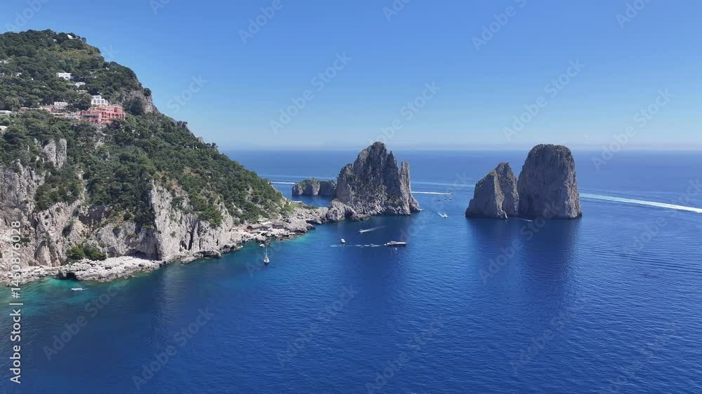 Faraglioni Of Capri At Naples In Campania Italy. Coastal Landscape. Waterfront Scene. Faraglioni Of Capri At Naples In Campania Italy. Beach Scenery. Paradisiac Seafront. Capri Island Skyline. Faraglioni Of Capri At Naples In Campania Italy. Coastal Landscape. Waterfront Scene. Faraglioni Of Capri At Naples In Campania Italy. Beach Scenery. Paradisiac Seafront. Capri Island Skyline.