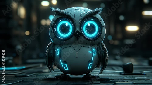 Futuristic owl robot