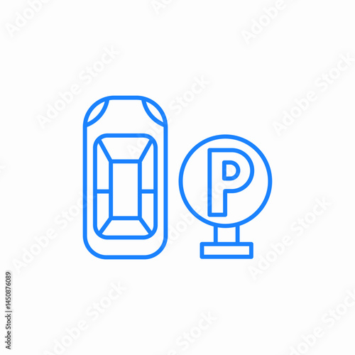 car parking icon sign vector