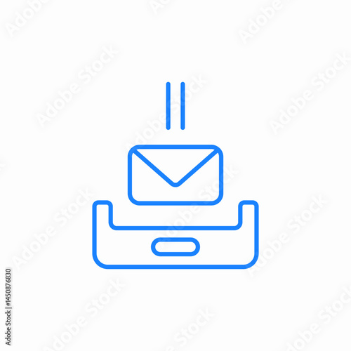 email inbox receive icon sign vector