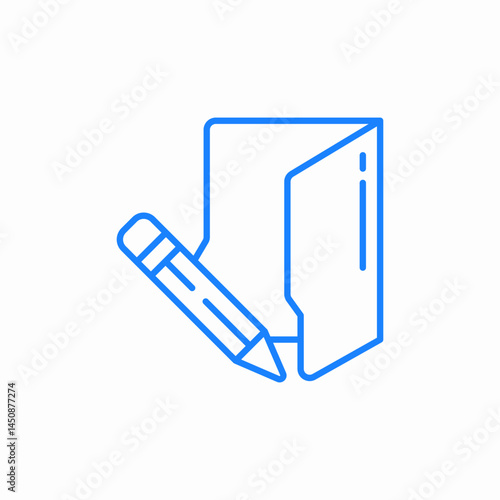 folder edit icon sign vector