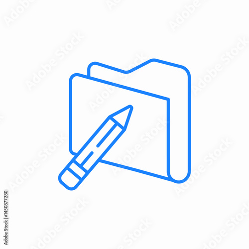 folder edit tool icon sign vector