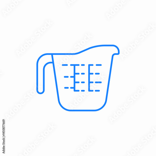 measure cup icon sign vector