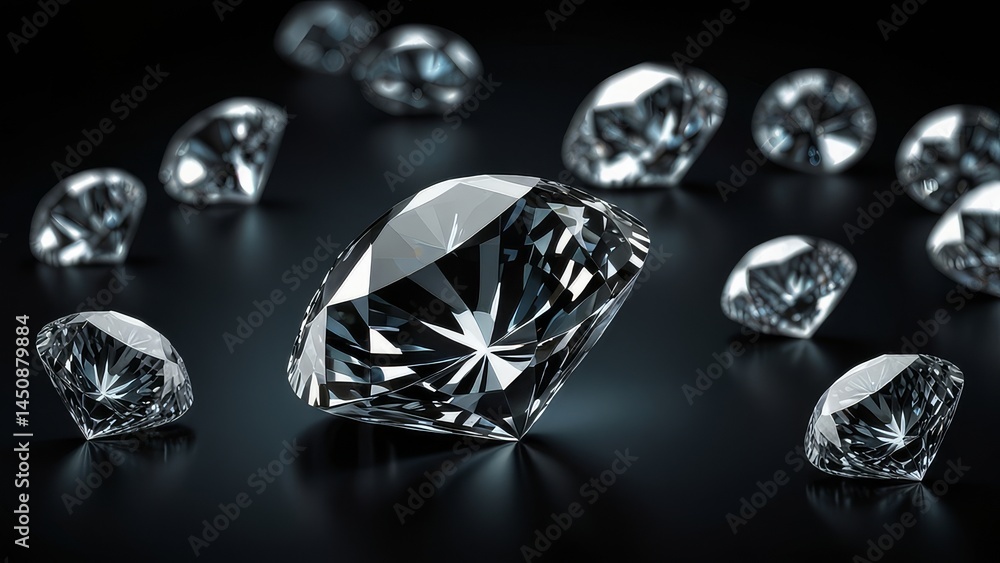 Brilliant Gem with Bokeh Background - Sparkling Diamond in a Soft Glow Setting