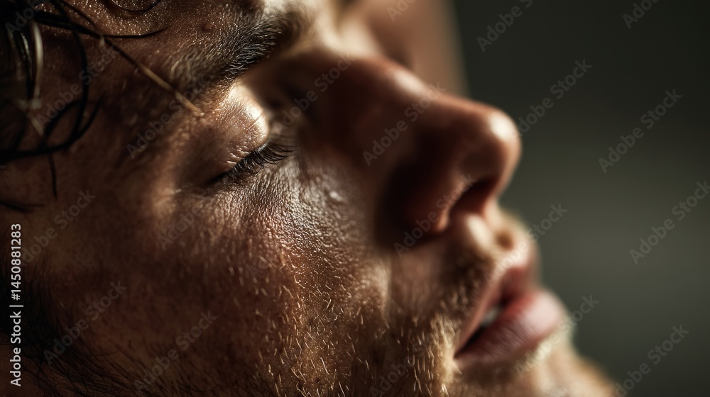 Obraz premium Athlete in action gymnasium photograph intimate environment close-up view inner focus