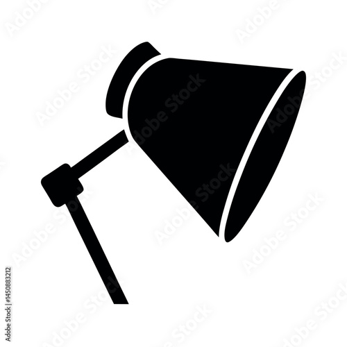 Light Reflector Black Vector Silhouette Design