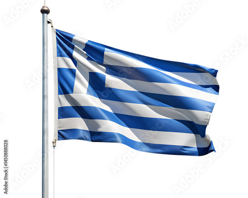 Obraz na plátně flag of greece with clipping path