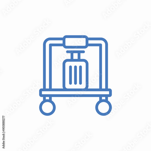 hotel luggage icon sign vector