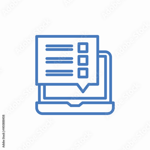 interactive quiz assessment icon sign vector