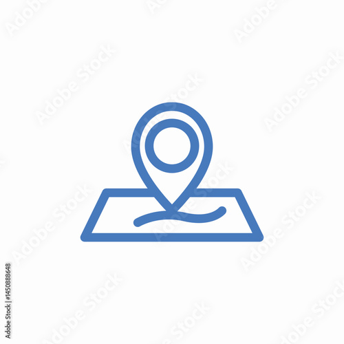 location map pin icon sign vector