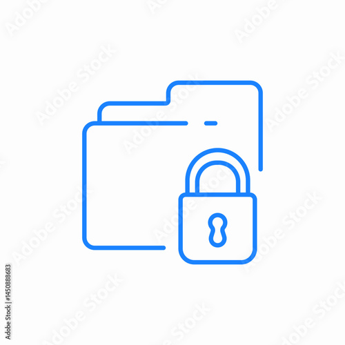 locked folder icon sign vector