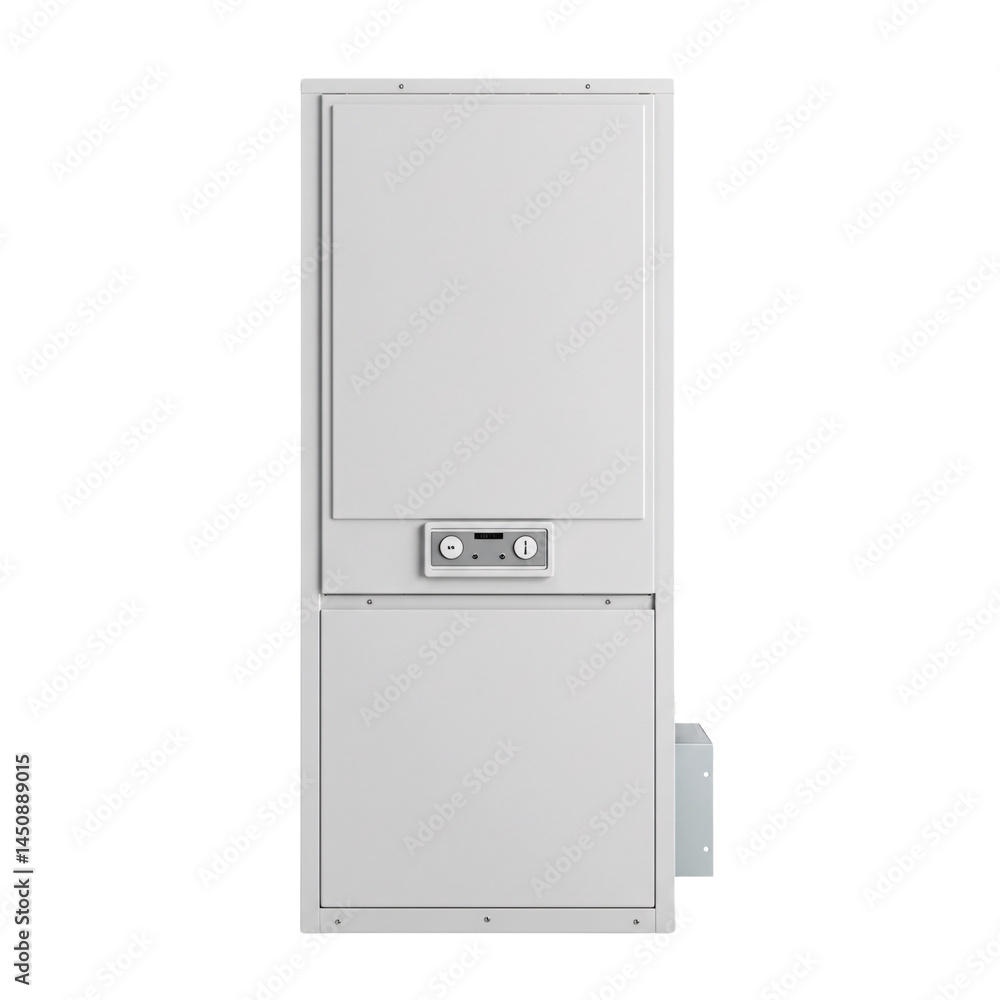 High Efficiency Home Furnace Front View Clean And Minimal Isolated On Transparent Background High Efficiency Home Furnace Front View Clean And Minimal Isolated On Transparent Background