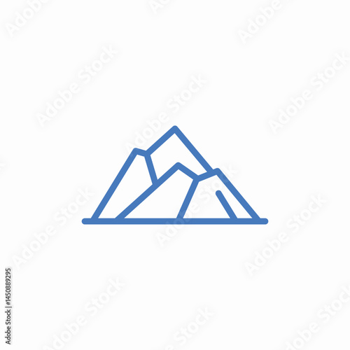 mountain terrain adventure icon sign vector