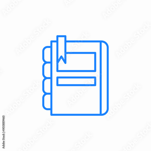 notebook tab bookmark icon sign vector