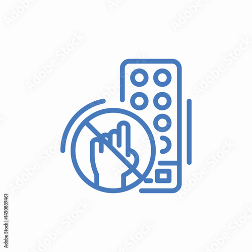no touch remote icon sign vector