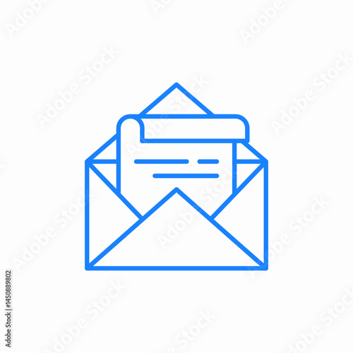 open letter message icon sign vector