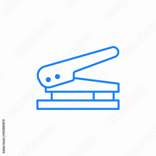 paper punch device icon sign vector