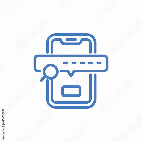 phone search function icon sign vector