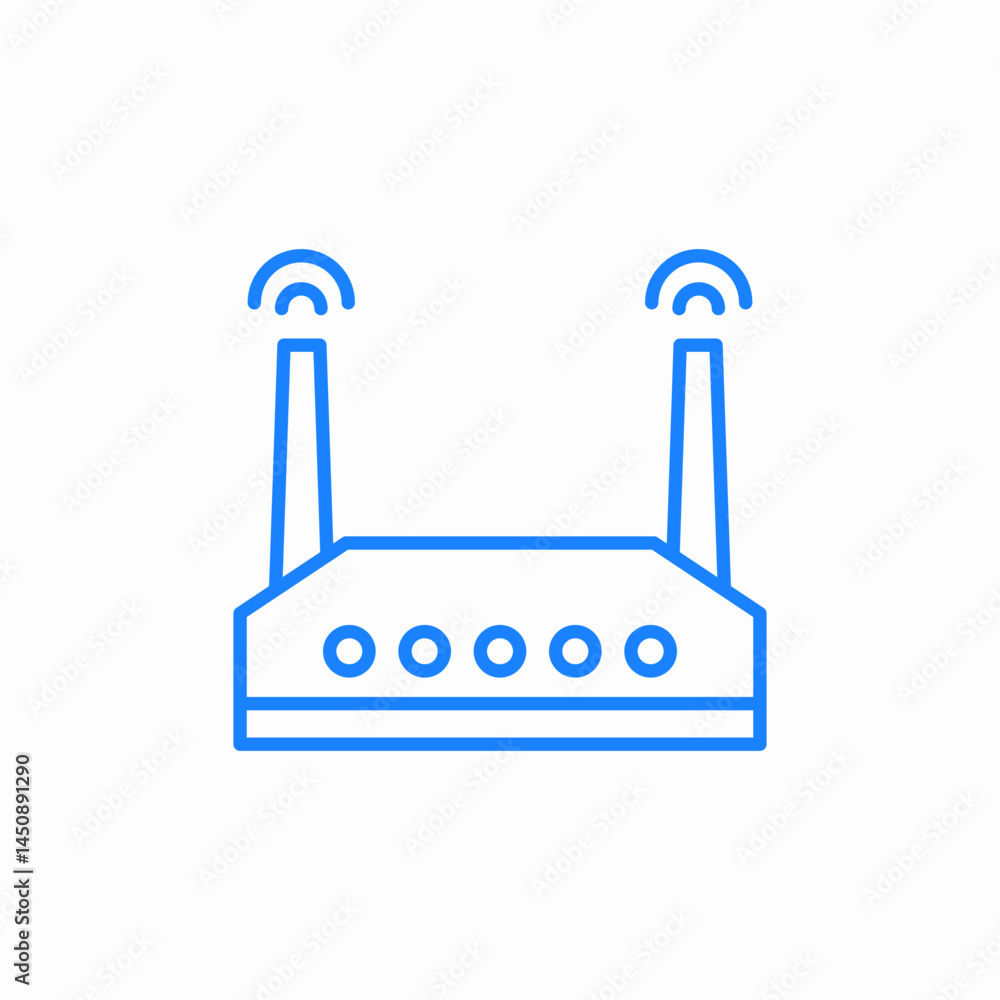 Obraz premium wireless internet router icon sign vector