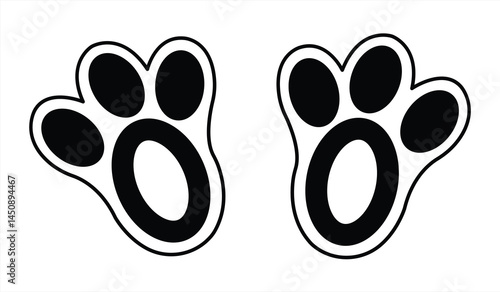 Rabbit foot vector illustration