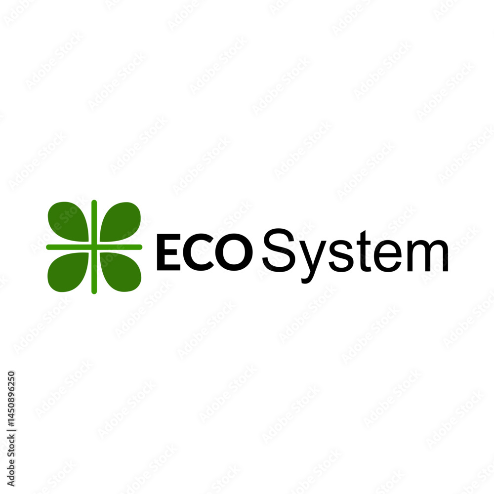 Fototapeta premium A leaf logo for eco system