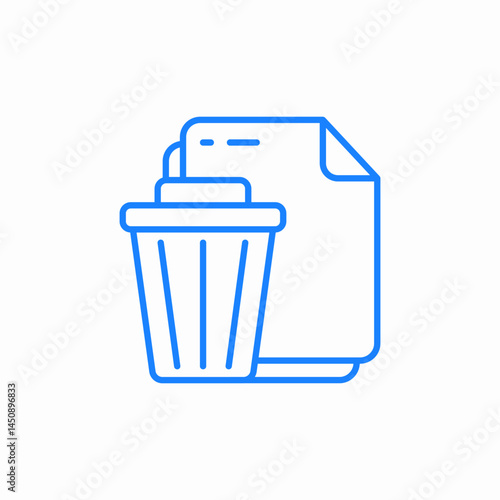 delete file trash icon sign vector