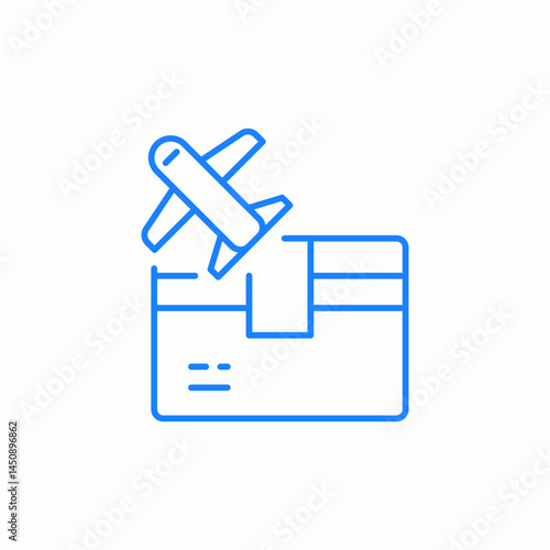 delivery airplane icon sign vector