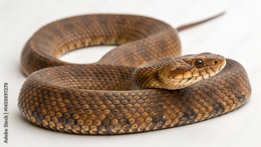 Obraz premium Brown Water Snake on studio background
