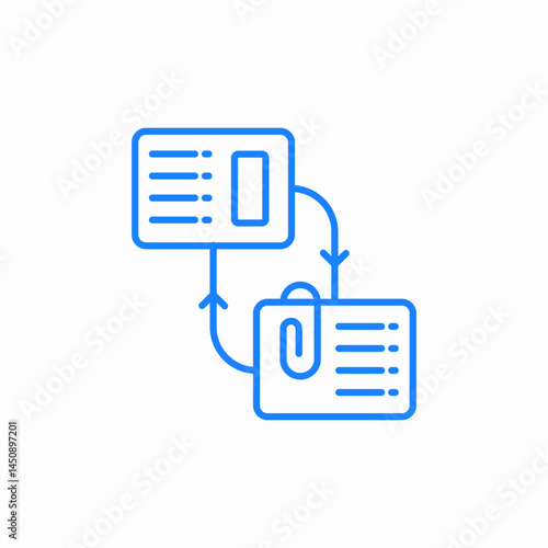document attachment link icon sign vector