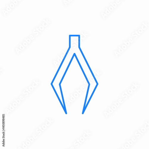 tweezers tool icon sign vector