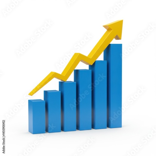 Free Download Growth chart diagram with arrow showing financial business increase - GFXLoad
