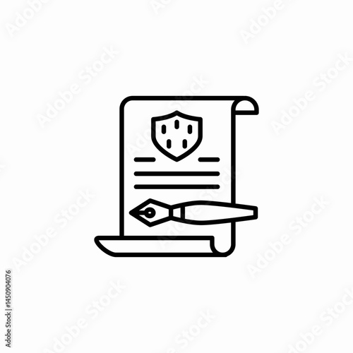 insurance policy icon sign vector