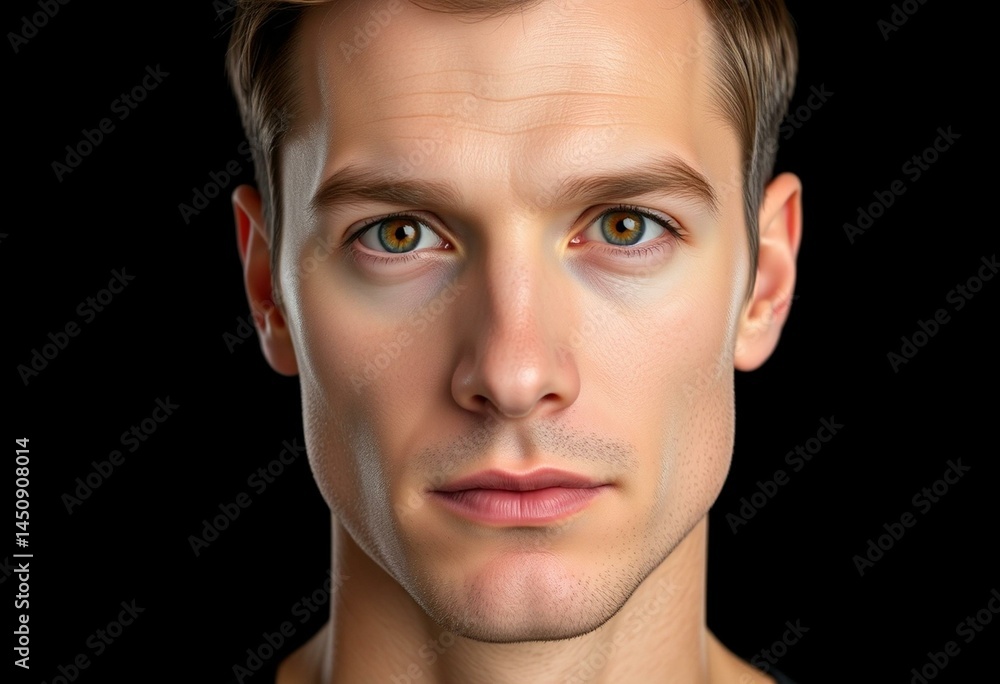 Male portrait on black background Male portrait on black background