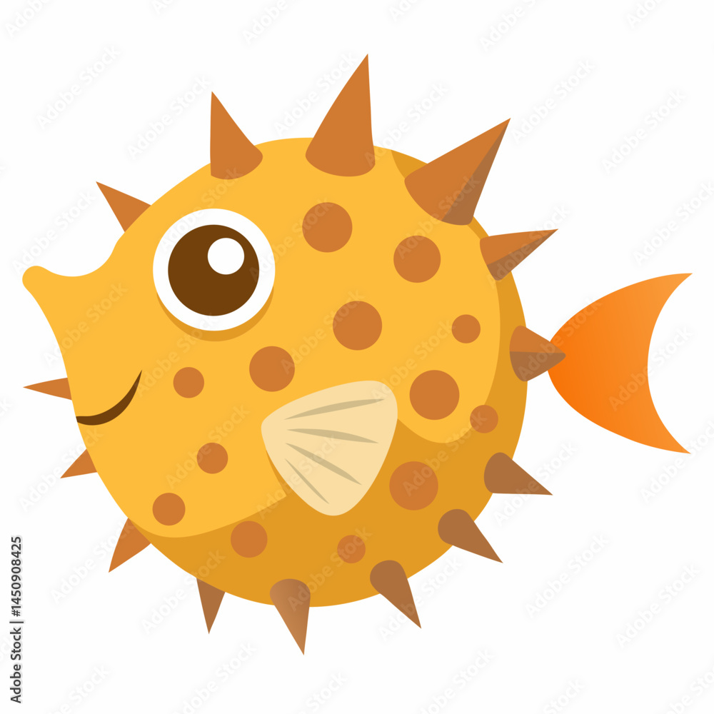 Minimal Boxfish Vector on White Minimal Boxfish Vector on White