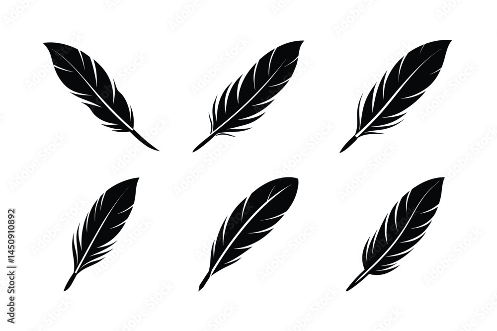 bird feather icon vector smooth feather illustration bird feather icon vector smooth feather illustration