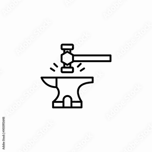 blacksmith machine icon sign vector