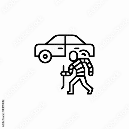 car robber criminal icon sign vector