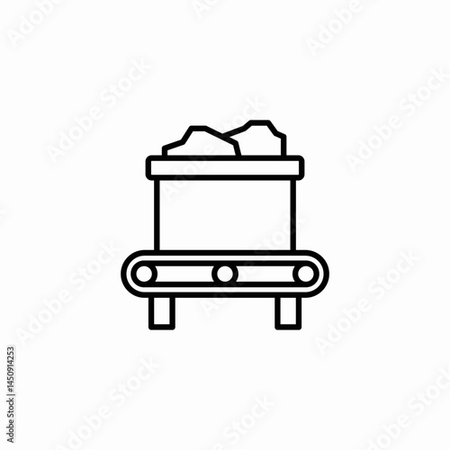 conveyor stock icon sign vector