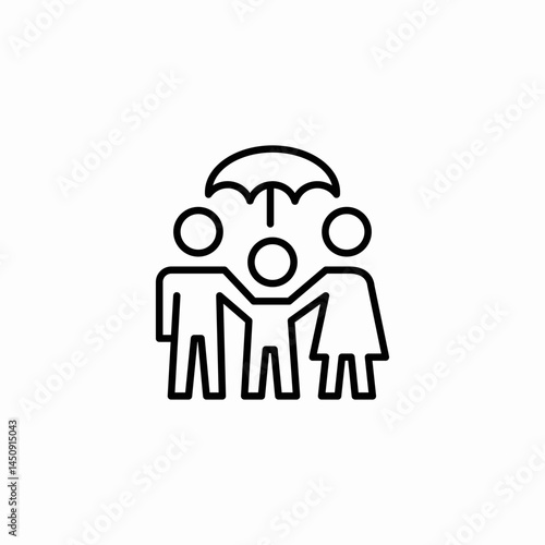 family insurance icon sign vector