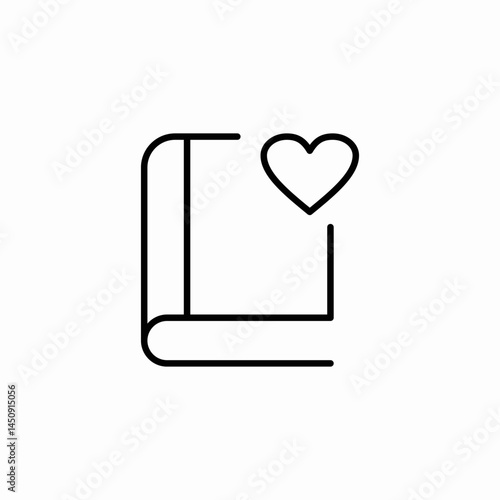 favorite book icon sign vector