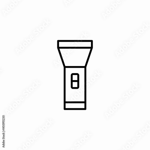 flashlight off icon sign vector