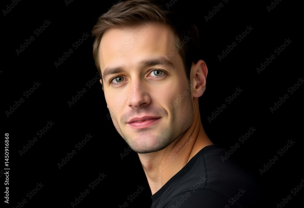 Male portrait with calm expression Male portrait with calm expression