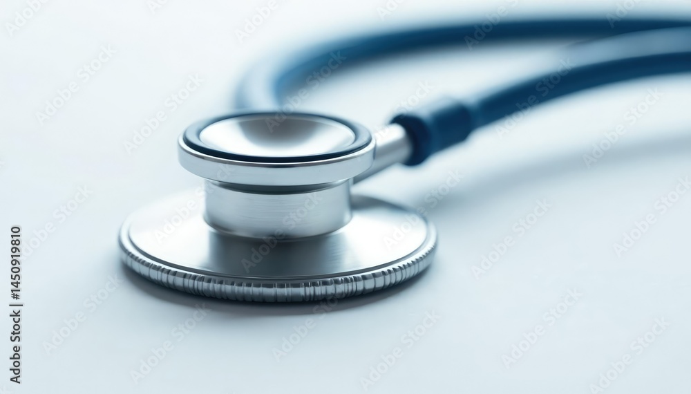 Close-up of a stethoscope on a white background, vet concept , medical, stethoscope, clinic Close-up of a stethoscope on a white background, vet concept , medical, stethoscope, clinic