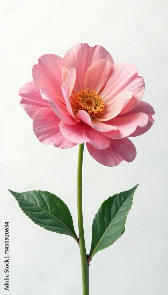 Delicate flower with intricate details isolated on white background, color, flower, detail Delicate flower with intricate details isolated on white background, color, flower, detail