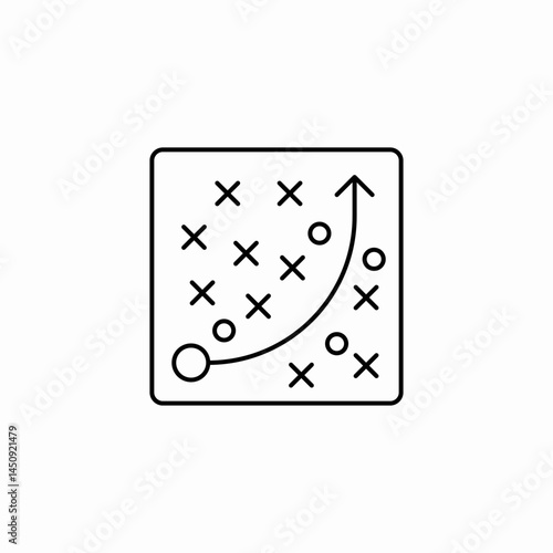 schematic tactical board or plan icon sign vector