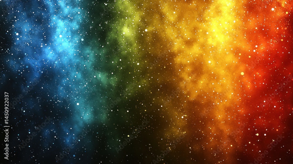 Fototapeta premium Vibrant galaxy, glowing with cosmic hues